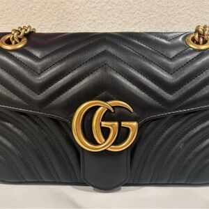 Gucci Black Quilted Leather Shoulder Bag